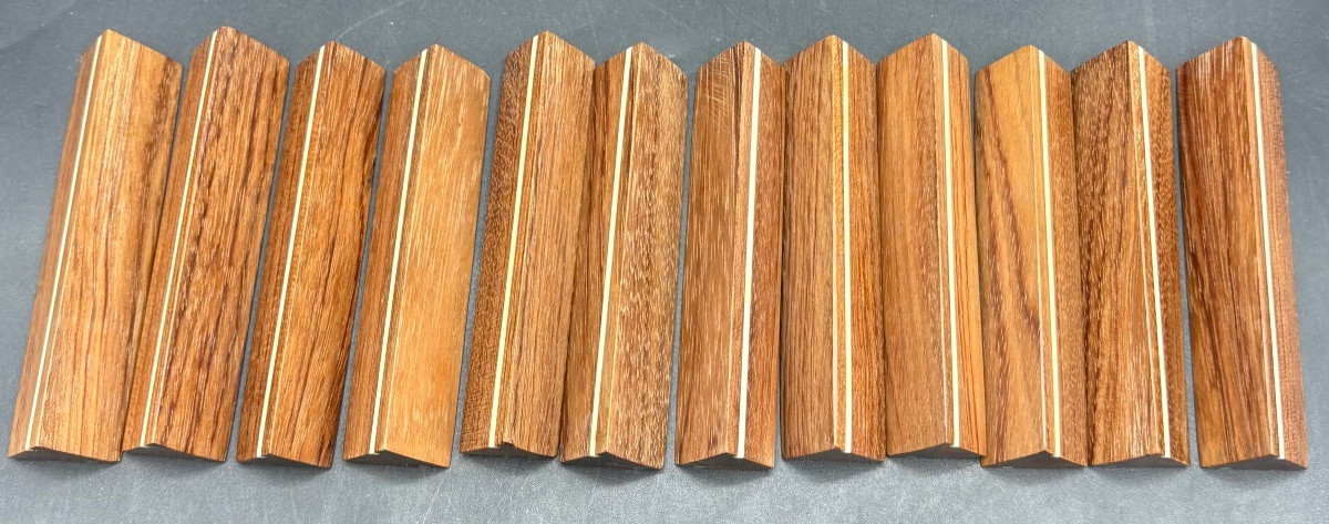 A Set Of Twelve Rosewood And Bakelite Inlay Knife Rests From The 1930s, French -photo-1