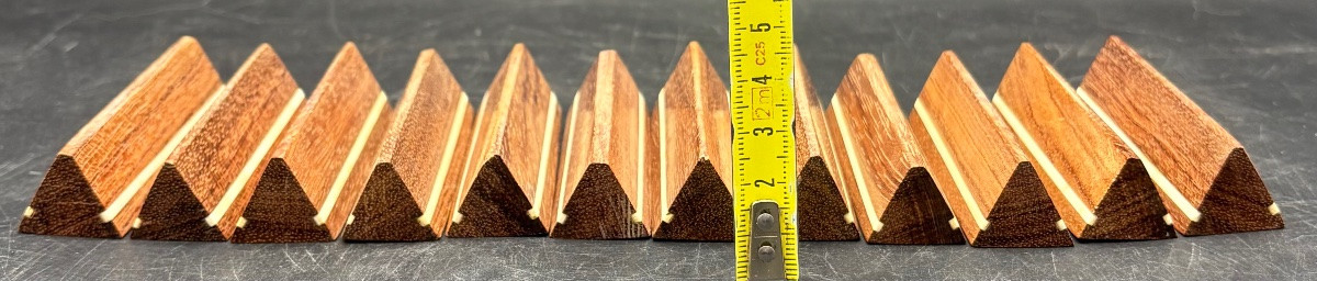 A Set Of Twelve Rosewood And Bakelite Inlay Knife Rests From The 1930s, French -photo-5