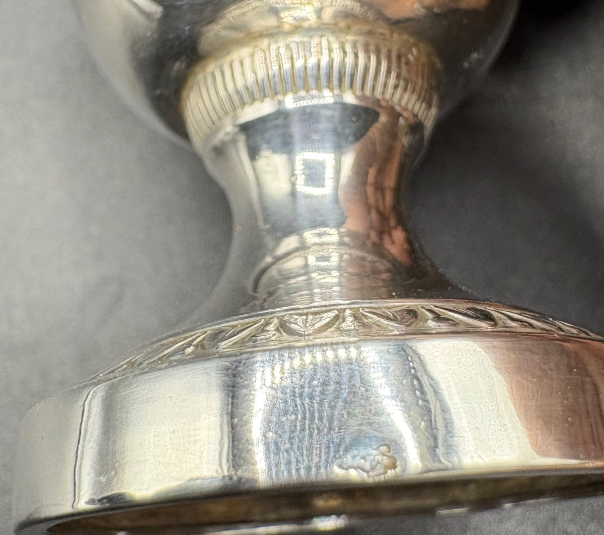 An Old Man's Egg Cup In Sterling Silver 1819-1838 Paris-photo-4