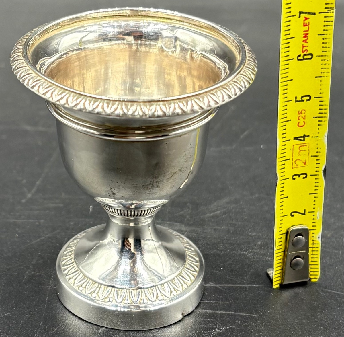 An Old Man's Egg Cup In Sterling Silver 1819-1838 Paris-photo-6