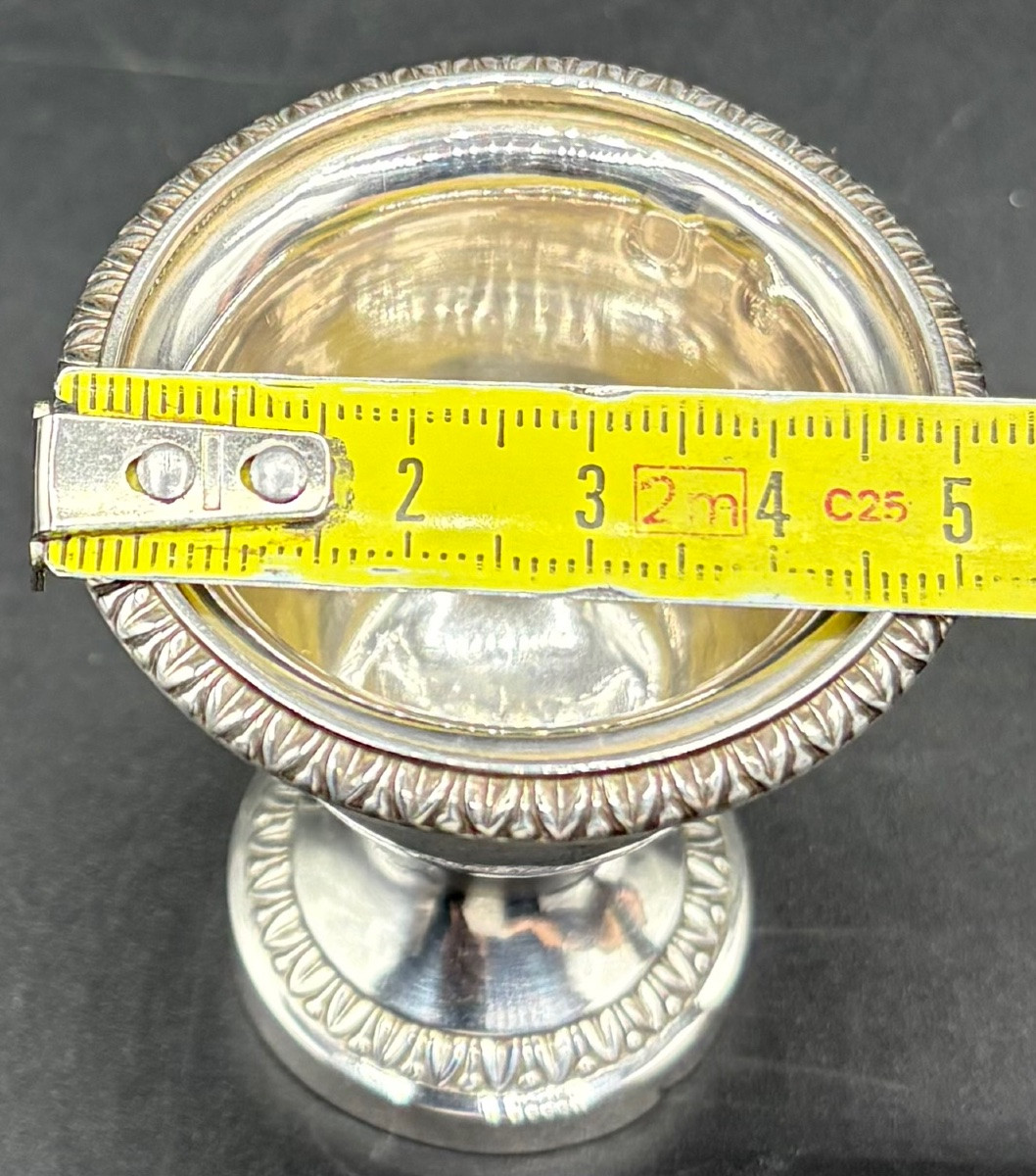 An Old Man's Egg Cup In Sterling Silver 1819-1838 Paris-photo-7