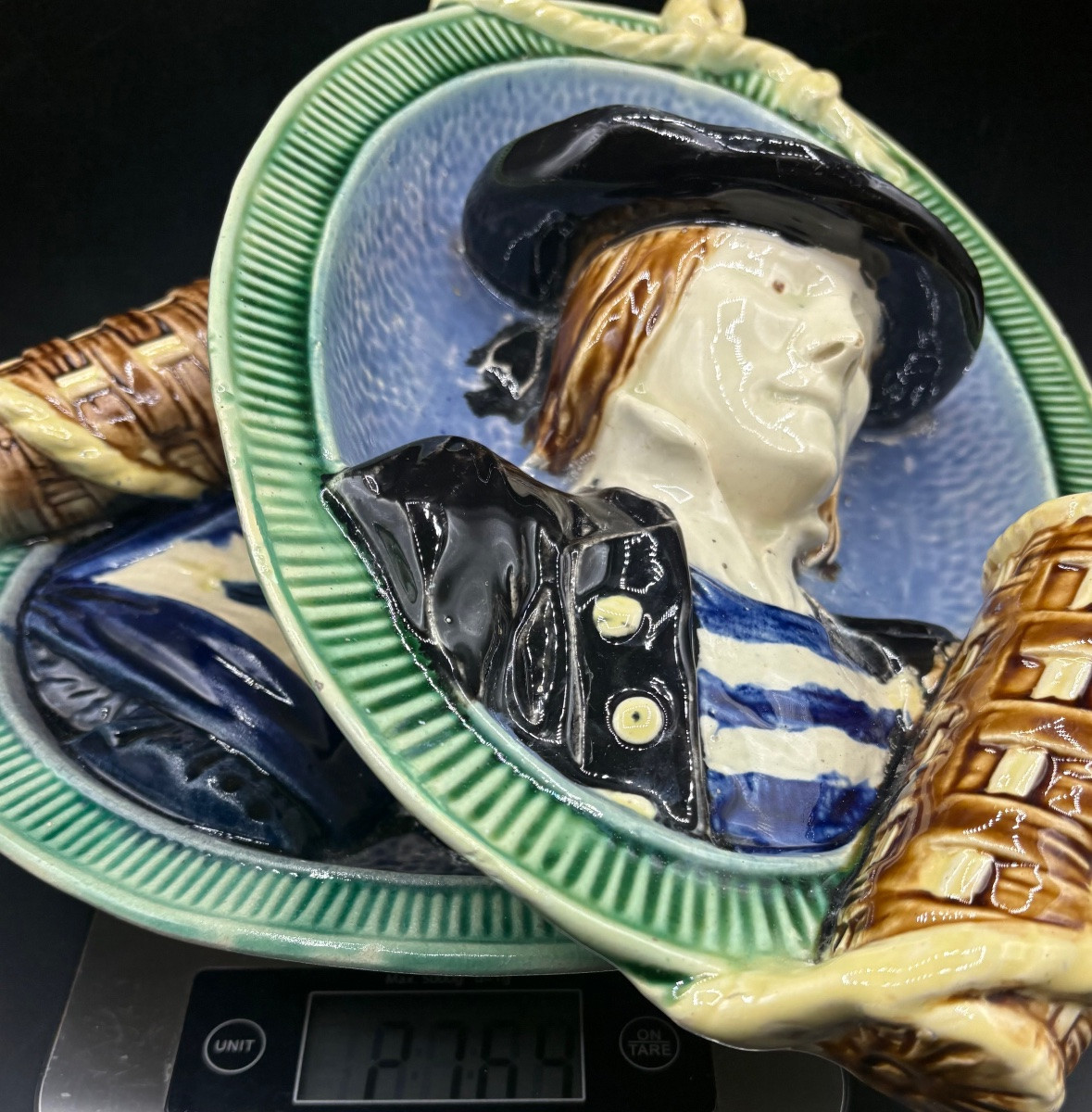 Pair Of Decorative French Barbotine Dishes From The 1900s-photo-8