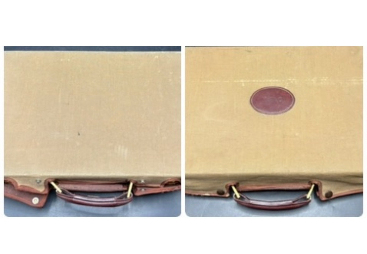MALLETTE DE VOYAGE POUR HOMME ET FEMME, CUIR VERMEIL & DIVERS VERS 1900 PAR KELLER-photo-4