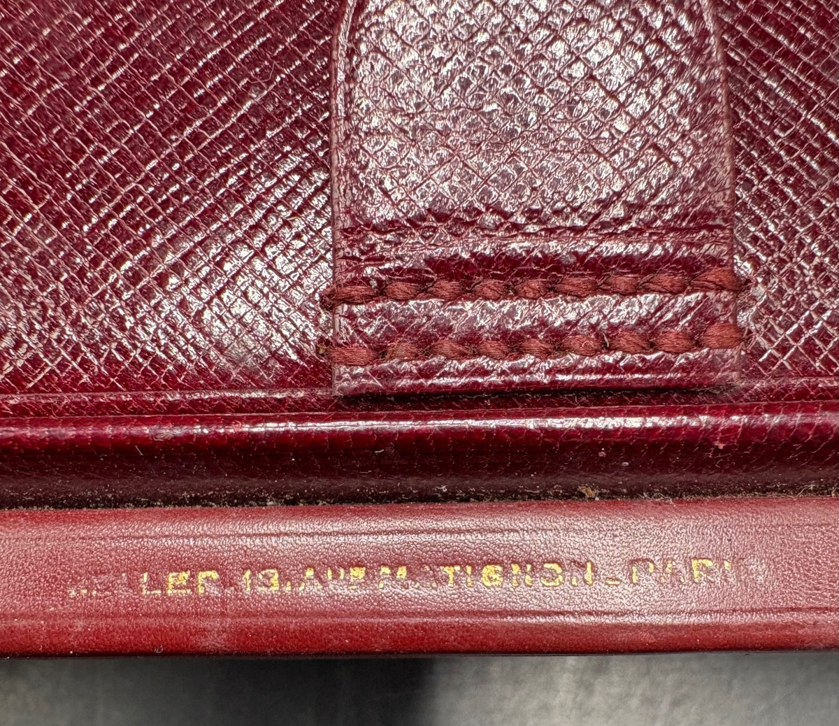 MALLETTE DE VOYAGE POUR HOMME ET FEMME, CUIR VERMEIL & DIVERS VERS 1900 PAR KELLER-photo-6