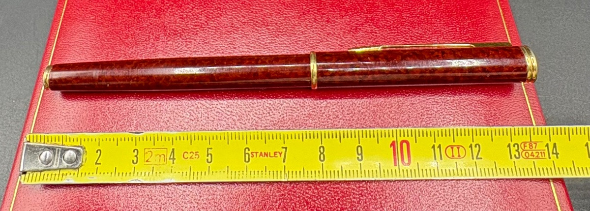 STYLO PLUME OR ET LAITON ÉMAILLÉ WATERMAN DES ANNÉES 1970-photo-7