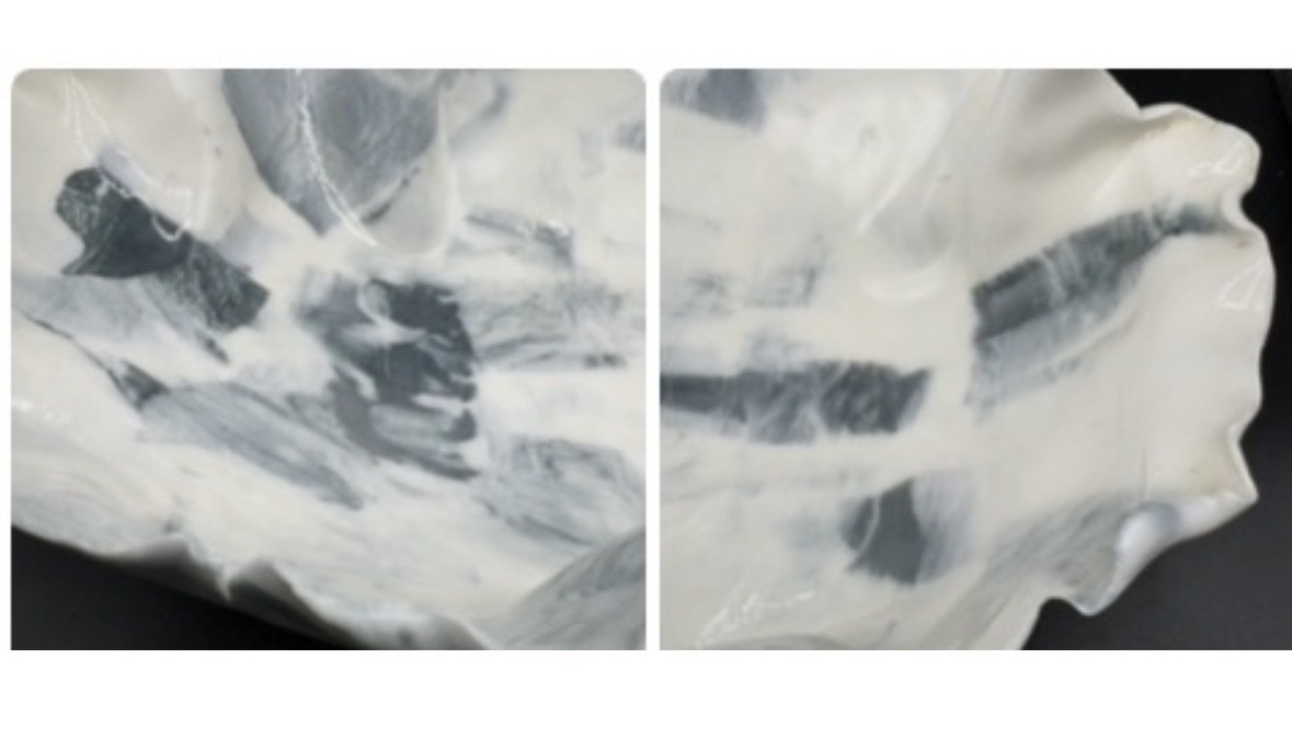 COUPE EN PORCELAINE ÉMAILLÉE DES ANNÉES 1980 PAR “ M “-photo-4