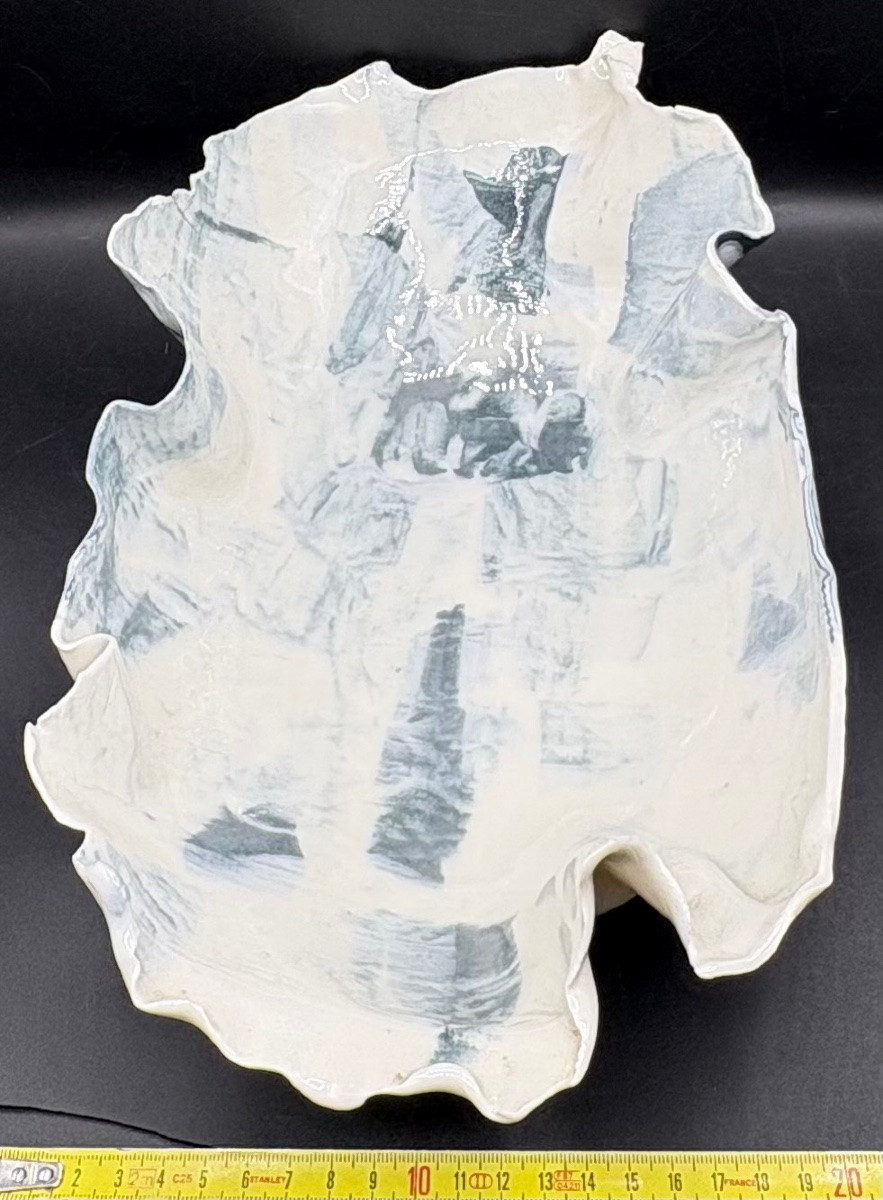 COUPE EN PORCELAINE ÉMAILLÉE DES ANNÉES 1980 PAR “ M “-photo-6