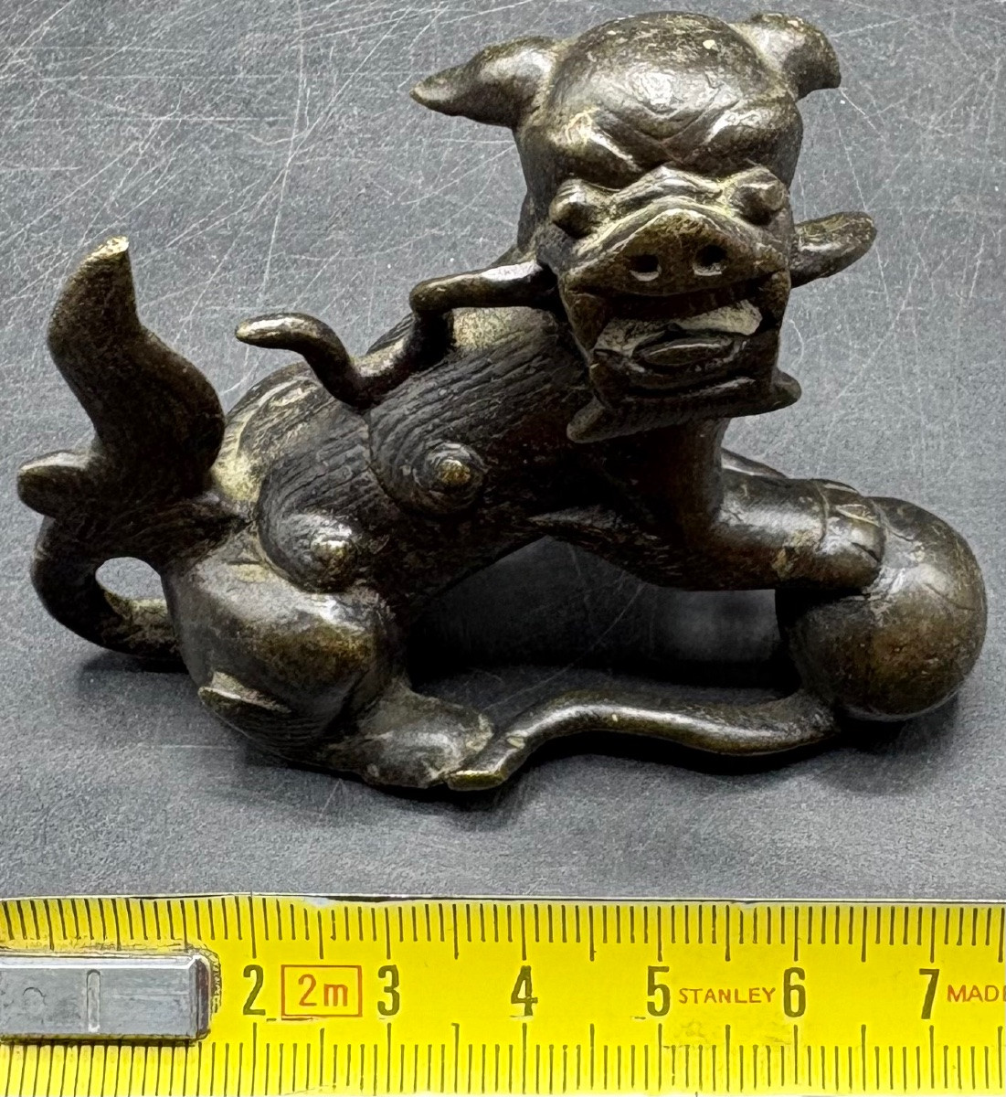 PETIT CHIEN DE FÖ EN BRONZE À CIRE PERDUE FIN XVIIIÈME CHINOIS-photo-7
