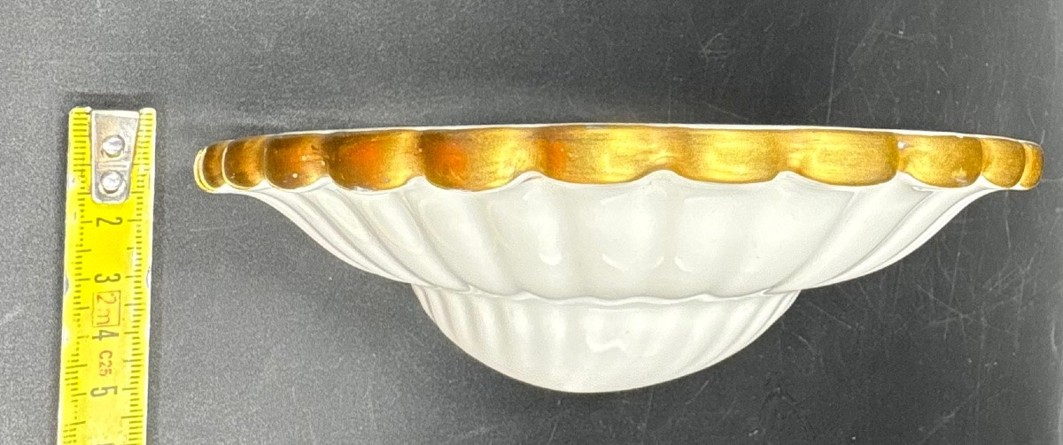 Small Wall Console In Gold-enameled Porcelain From The 1960s By -photo-6
