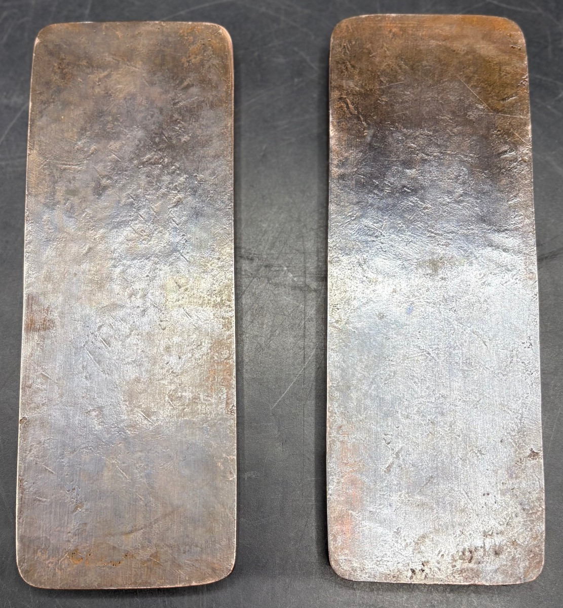 Pair Of Mini Trays In Patinated Bronze And Copperware Circa 1870 Chinese-photo-1