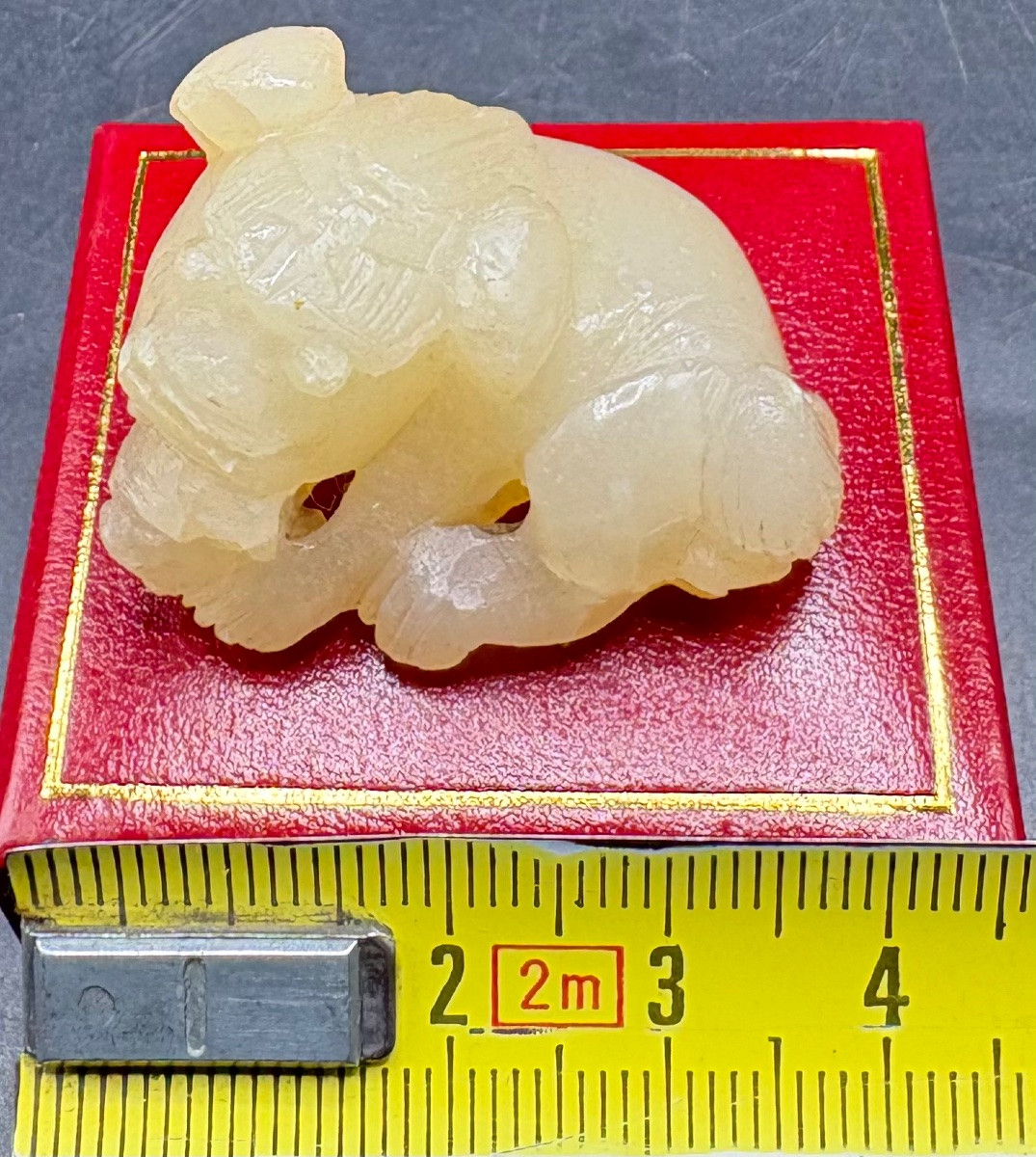 1960s/70s Chinese Carved Jade Netsuke-photo-6