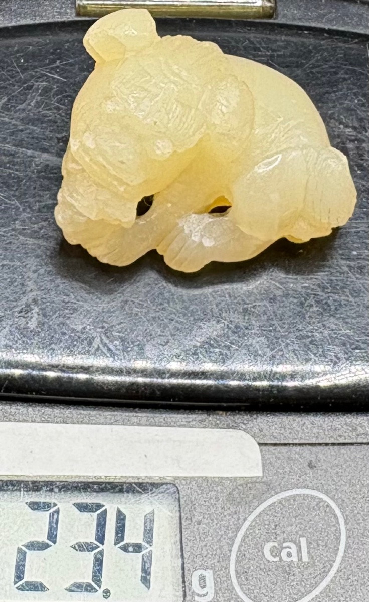 1960s/70s Chinese Carved Jade Netsuke-photo-8