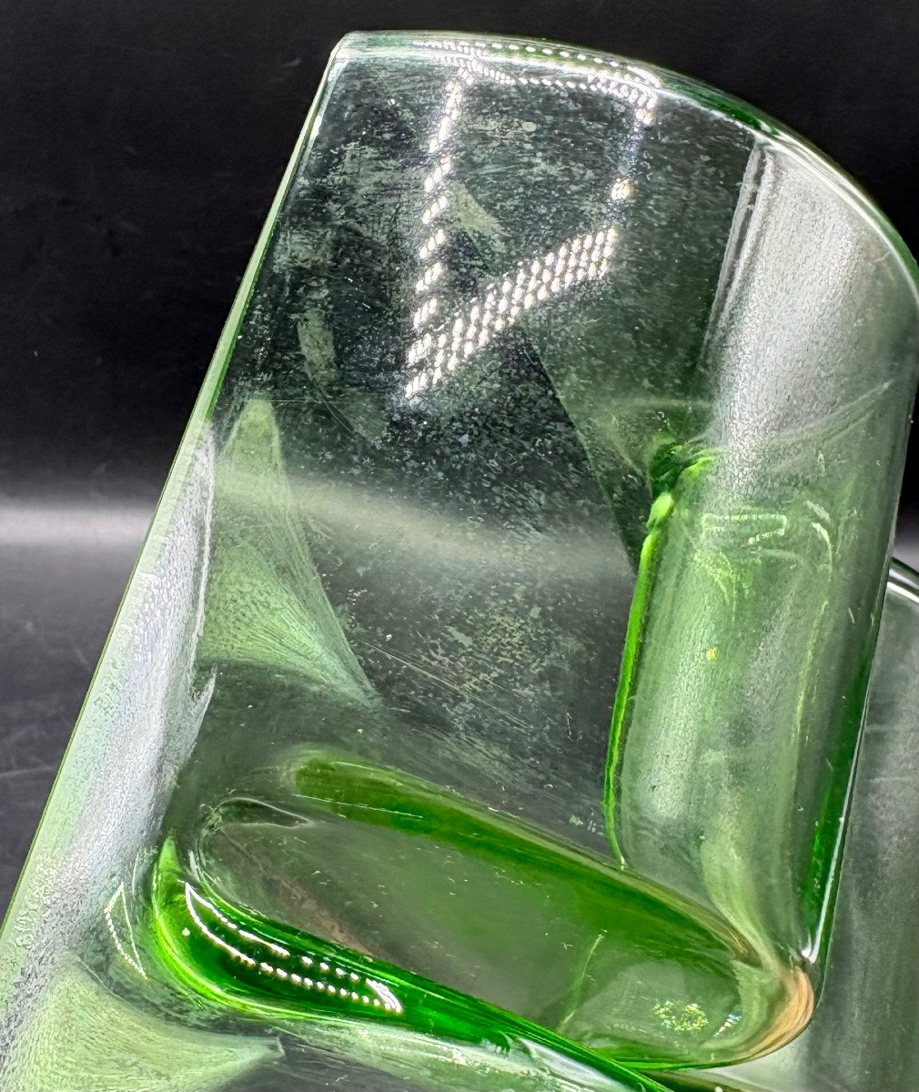 4-compartment Scandinavian 1950s Cut-blown Glass Ravier-photo-4