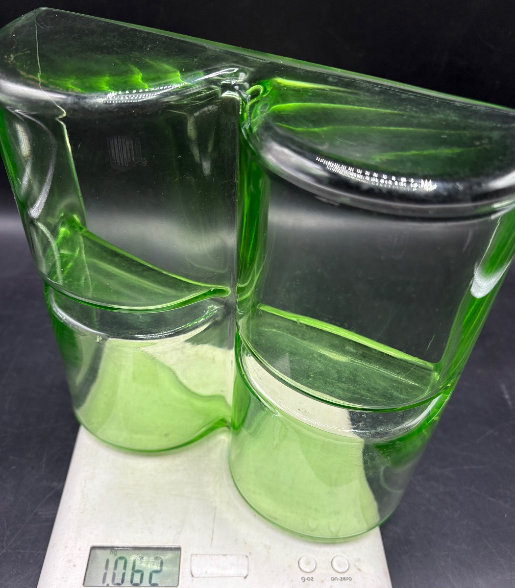 4-compartment Scandinavian 1950s Cut-blown Glass Ravier-photo-8