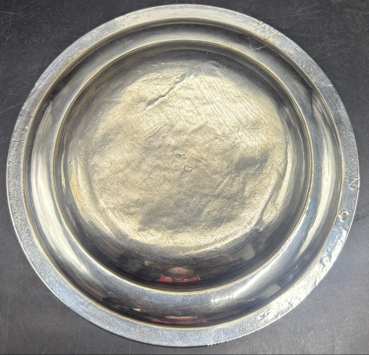 PETIT PLAT D’OFFRANDES EN ARGENT MASSIF AU VIEILLARD 1819-1838-photo-1