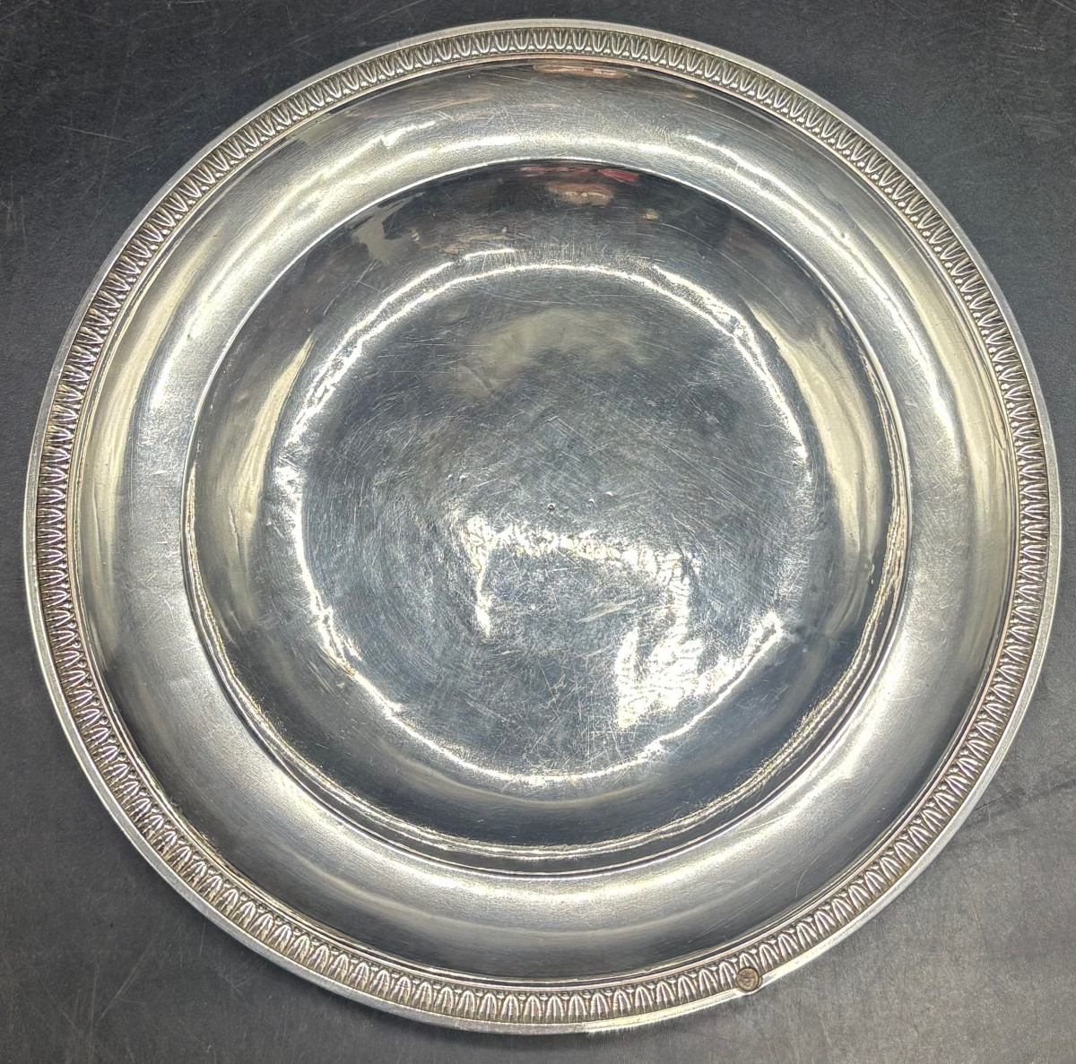 PETIT PLAT D’OFFRANDES EN ARGENT MASSIF AU VIEILLARD 1819-1838-photo-2