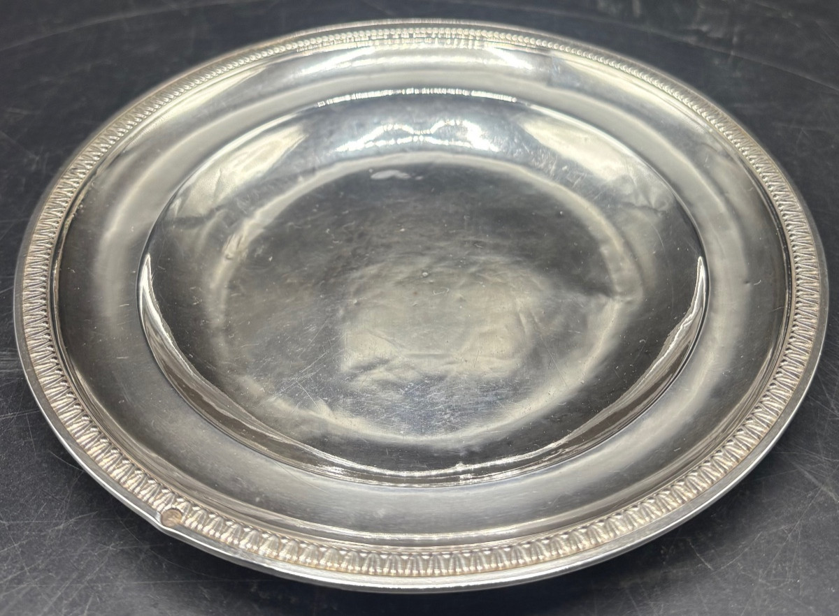 PETIT PLAT D’OFFRANDES EN ARGENT MASSIF AU VIEILLARD 1819-1838