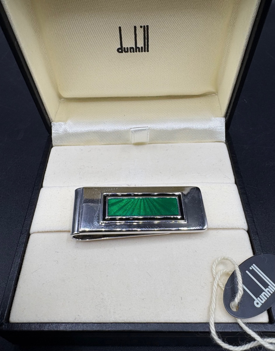 Sterling Silver And Enamel Money Clip From The 1970s/80s By Dunhil-photo-2
