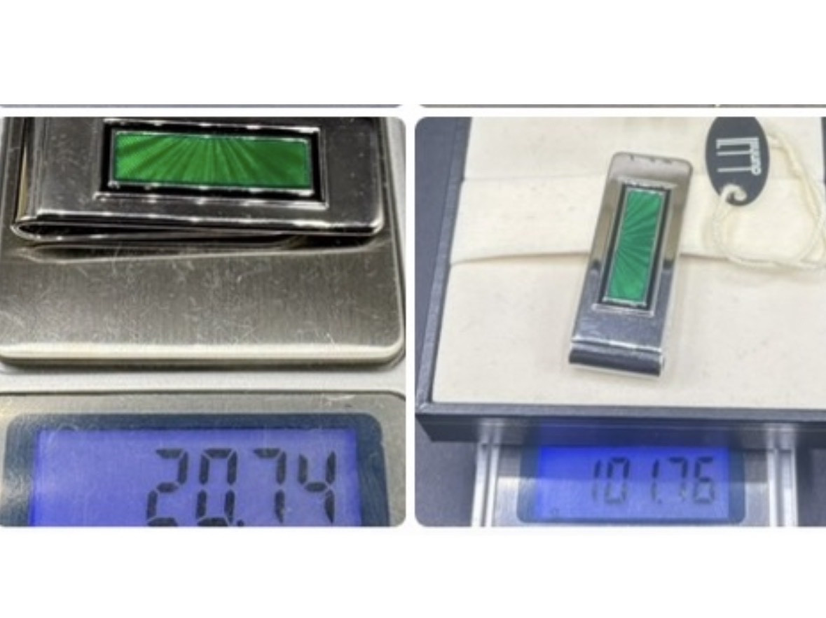 Sterling Silver And Enamel Money Clip From The 1970s/80s By Dunhil-photo-8