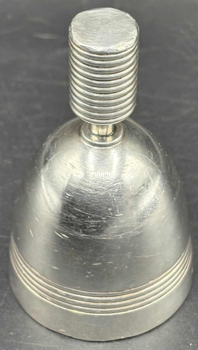 Silver-plated Bell From Christofle By Luc Lanel 1930/40s-photo-3