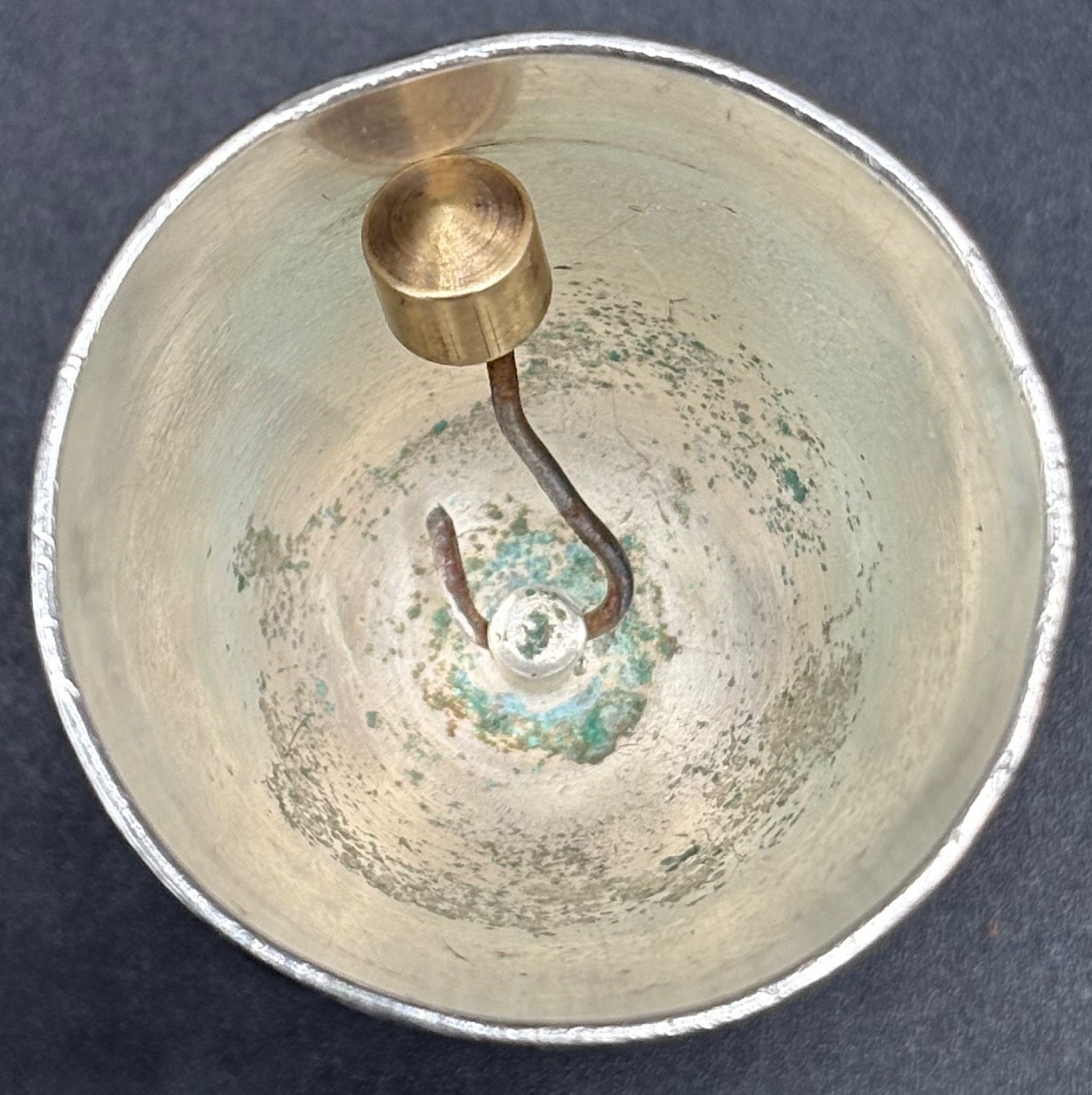 Silver-plated Bell From Christofle By Luc Lanel 1930/40s-photo-2