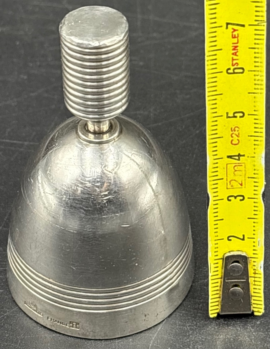 Silver-plated Bell From Christofle By Luc Lanel 1930/40s-photo-4