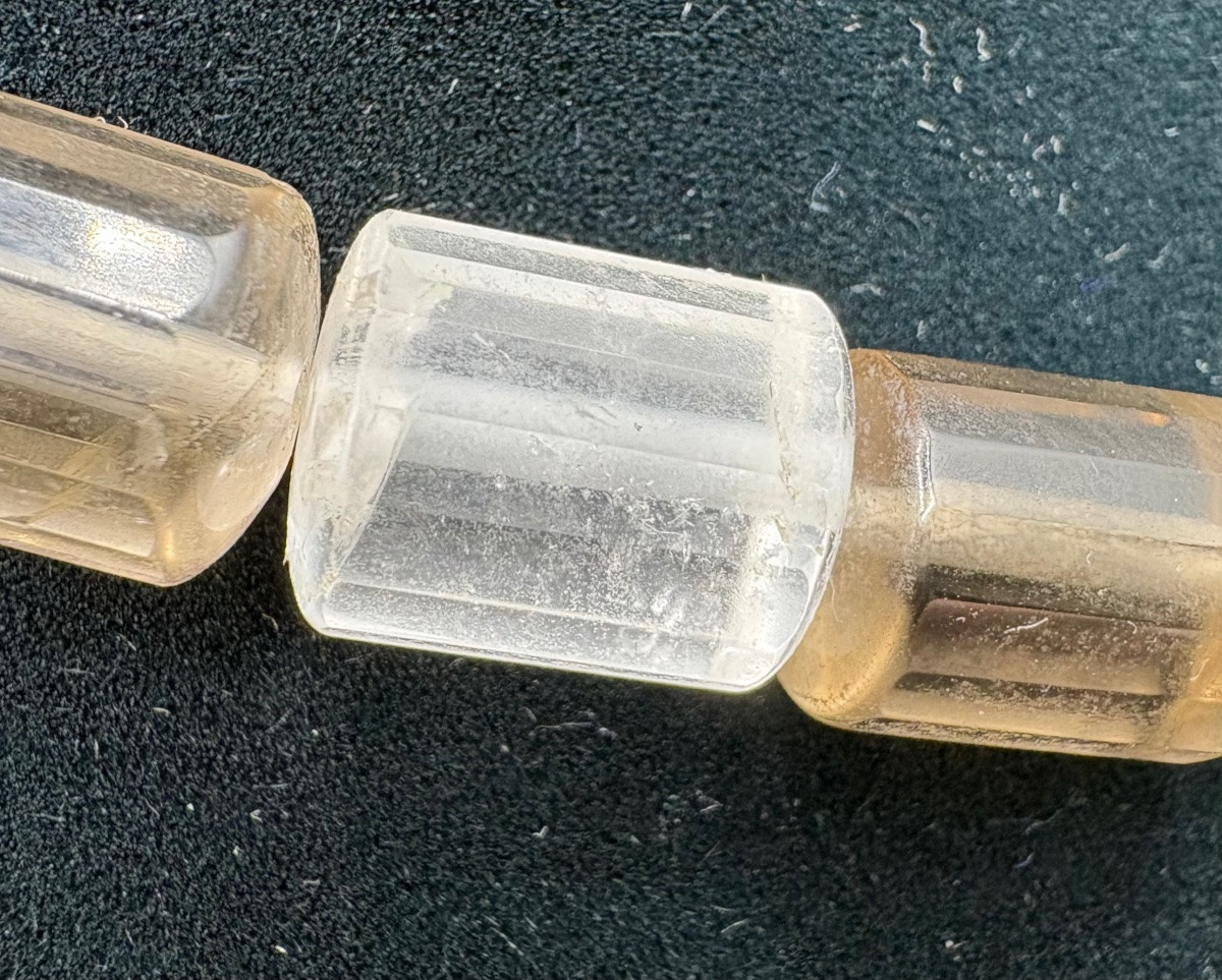 COLLIER EN CRISTAL DE ROCHE ET QUARTZ FUMÉ DES ANNÉES 1930/40 FRANÇAIS -photo-3