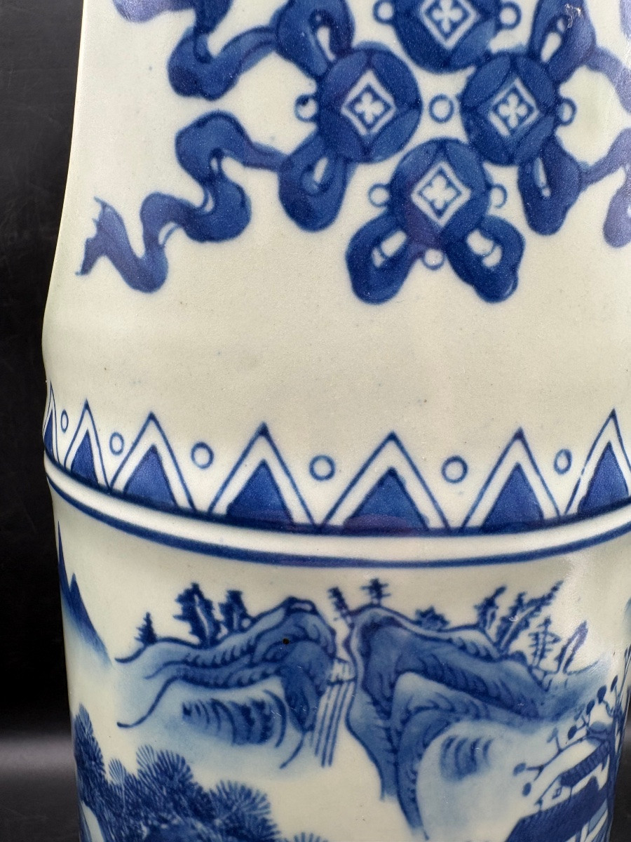 1950s Chinese Enameled Porcelain Vase-photo-3