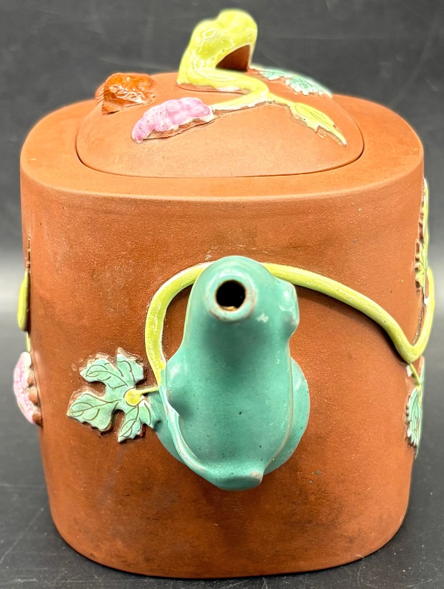 1930s/40s Chinese Glazed Earthenware Teapot-photo-4