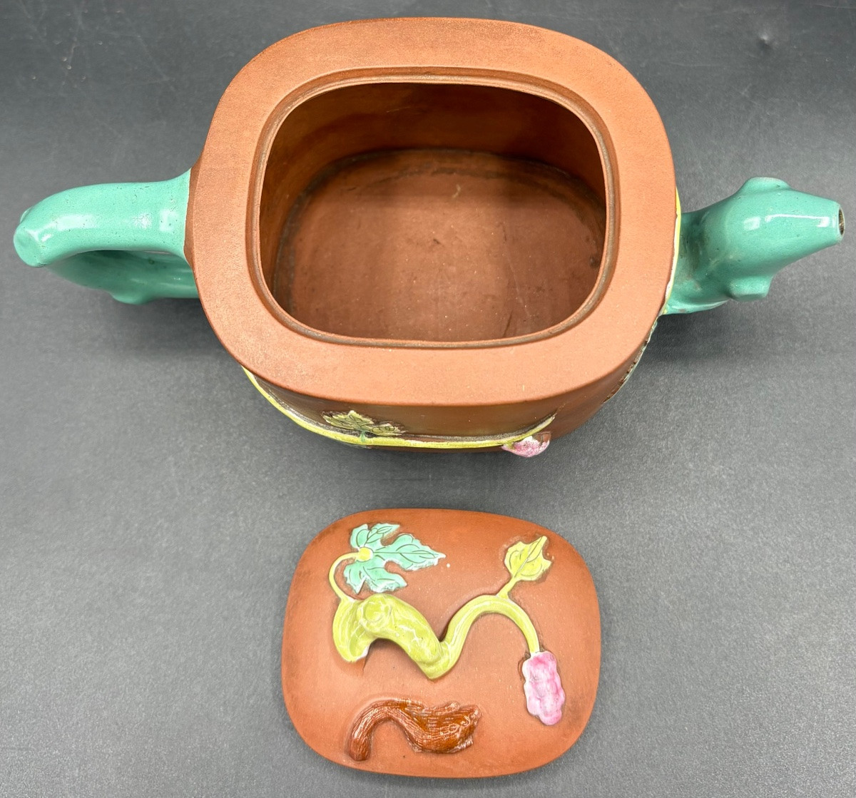 1930s/40s Chinese Glazed Earthenware Teapot-photo-1