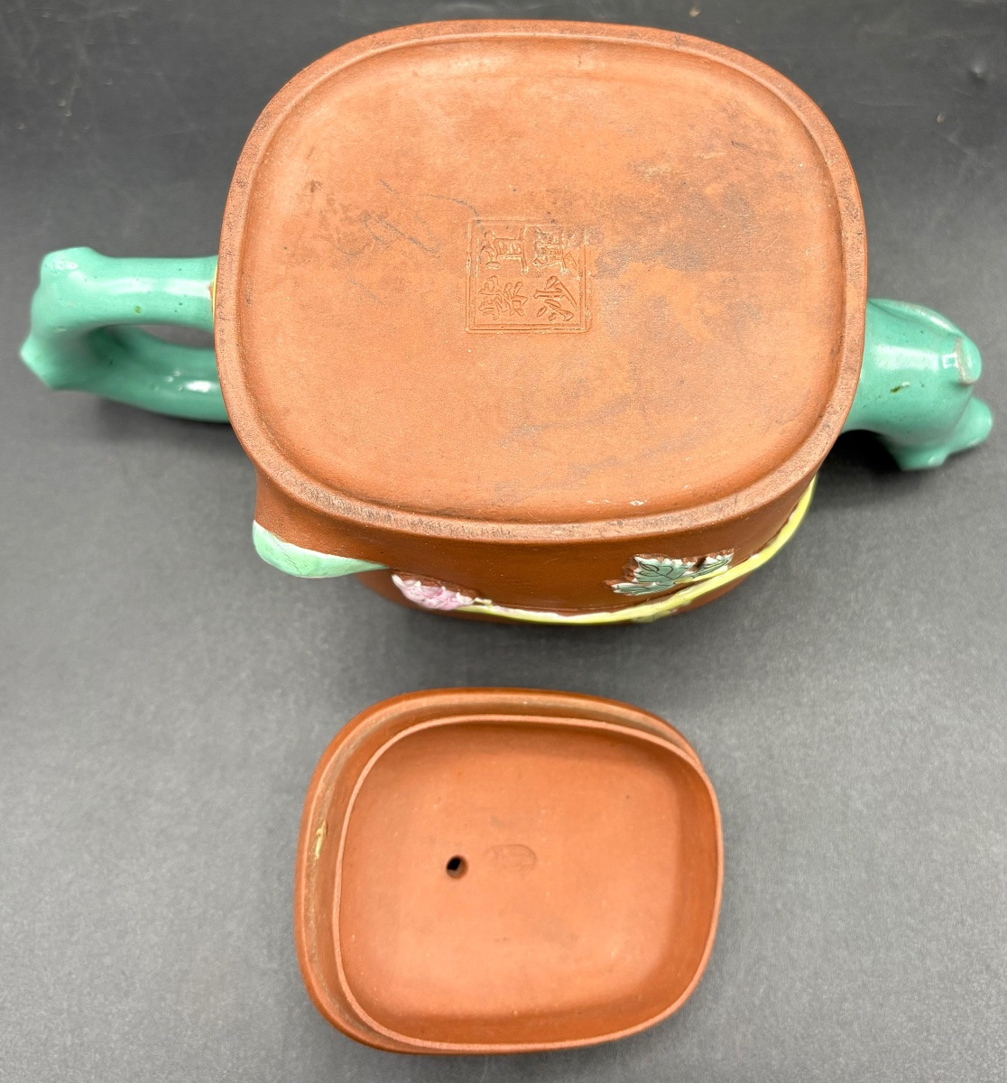 1930s/40s Chinese Glazed Earthenware Teapot-photo-2