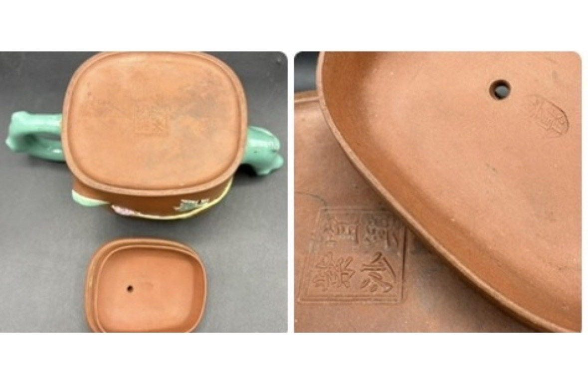 1930s/40s Chinese Glazed Earthenware Teapot-photo-3