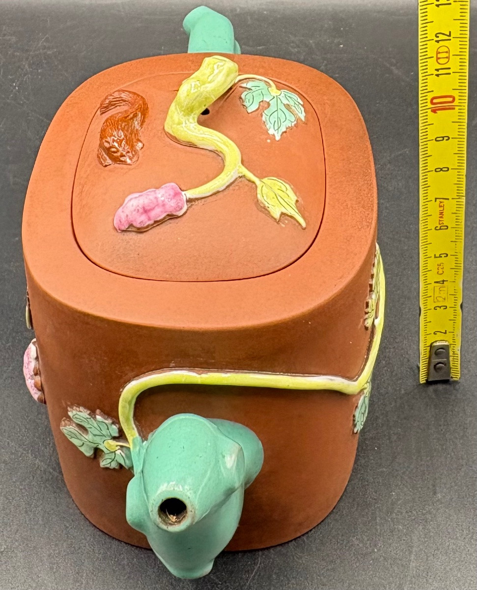 1930s/40s Chinese Glazed Earthenware Teapot-photo-5