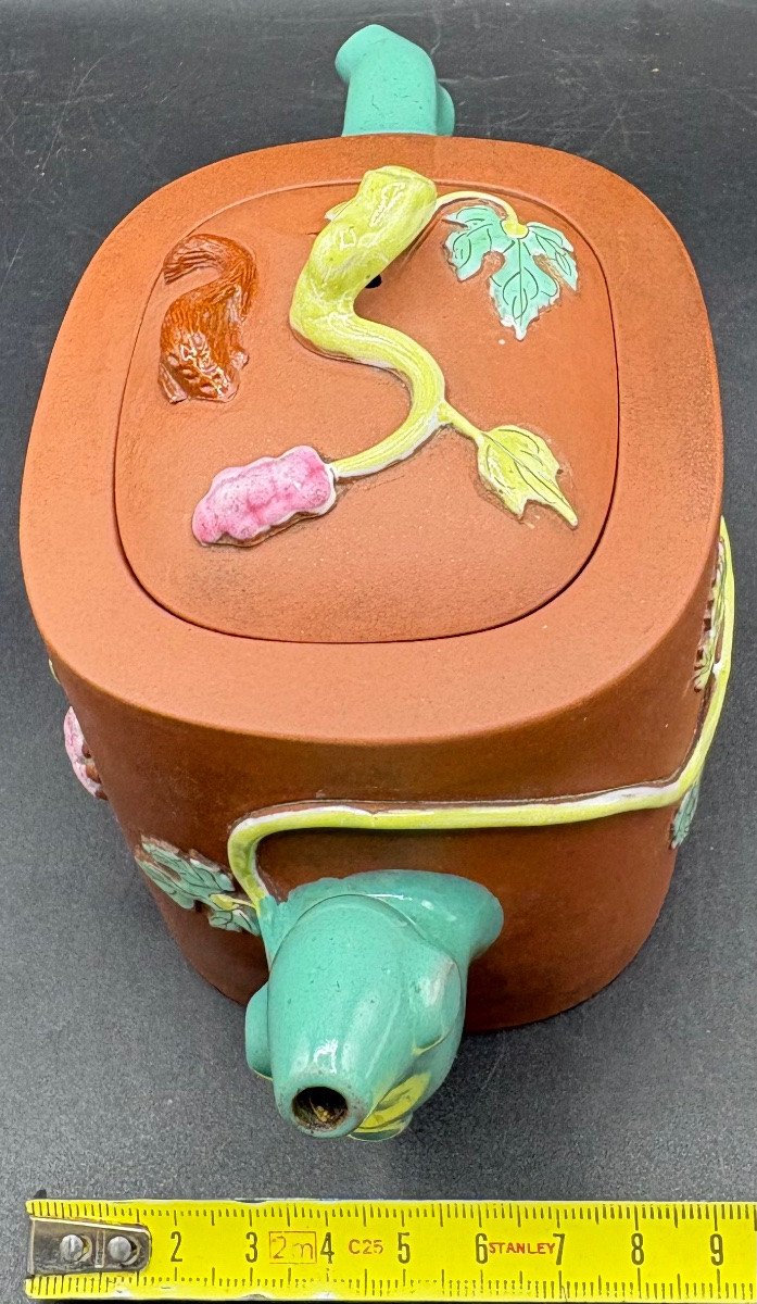 1930s/40s Chinese Glazed Earthenware Teapot-photo-6