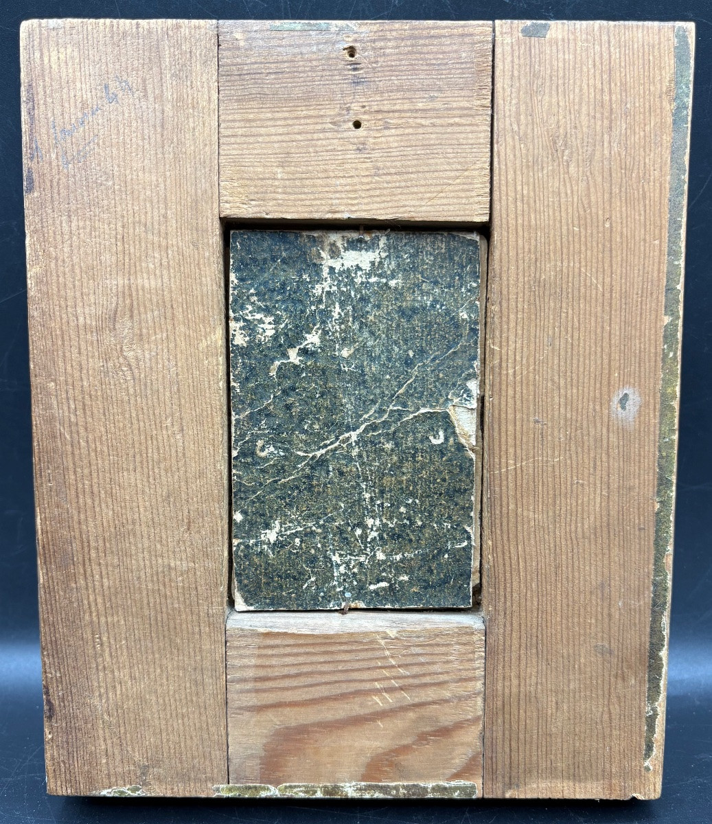 Miniature On Wood 19th Century Russian-photo-2