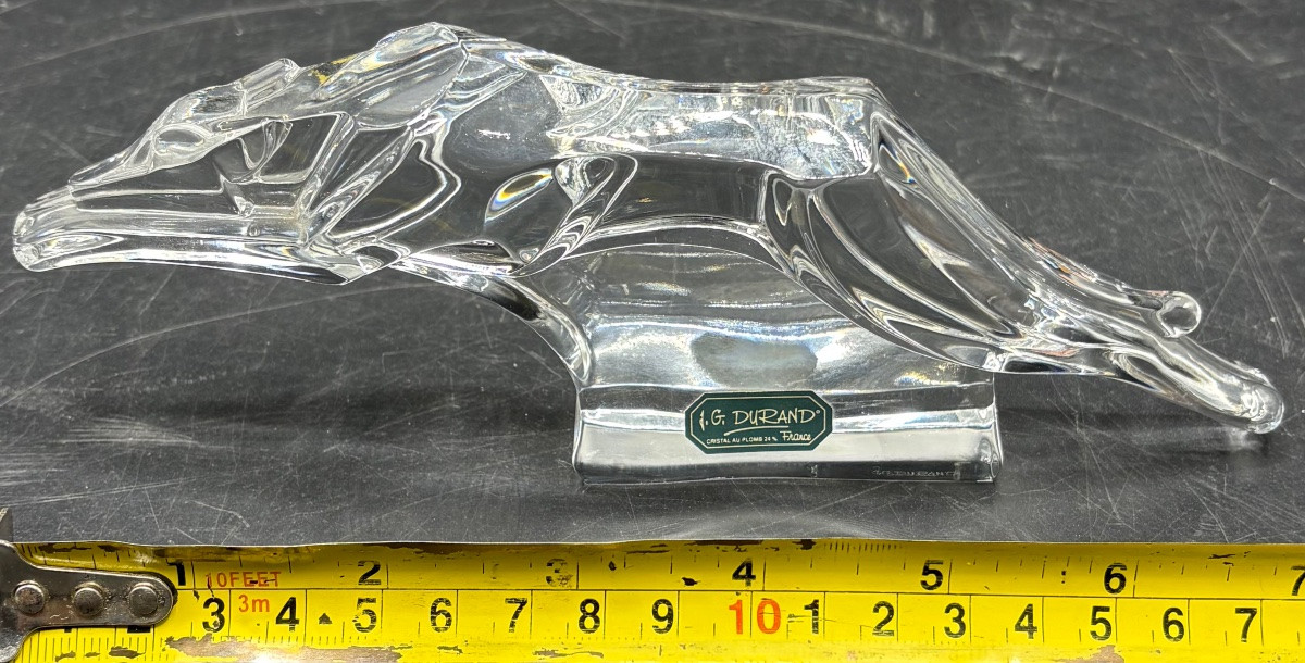 Moulded Crystal Subject From The 1960s By G. Durand-photo-4