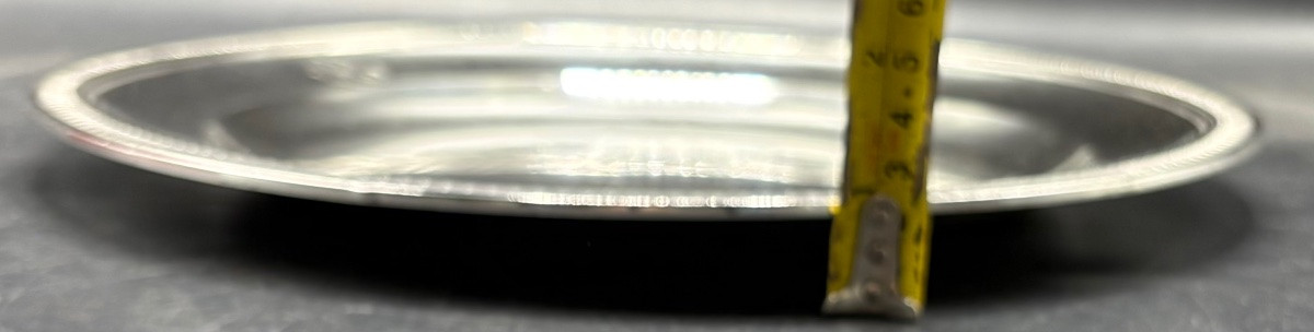 Solid Silver Round Dish From Boulenger, 1890s-photo-4