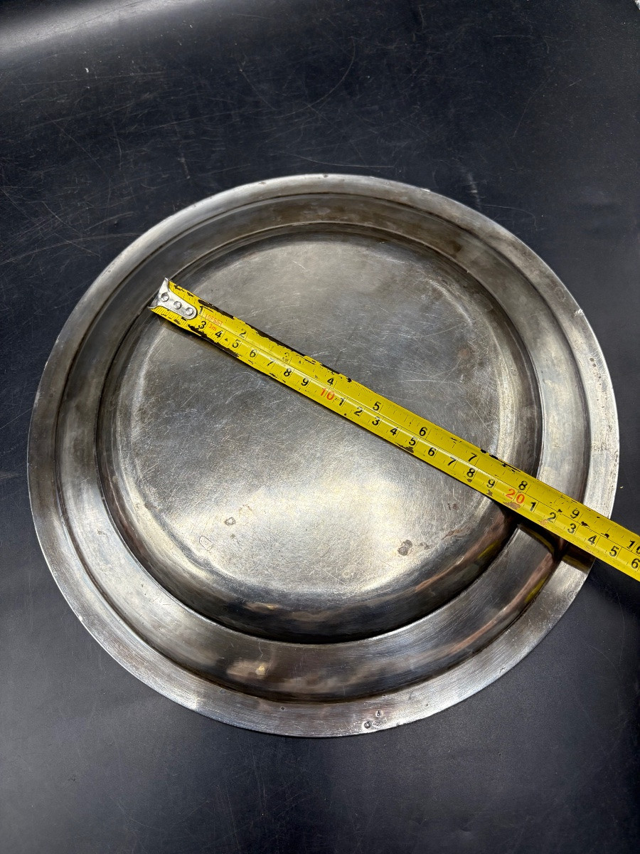 Solid Silver Round Dish From Boulenger, 1890s-photo-6