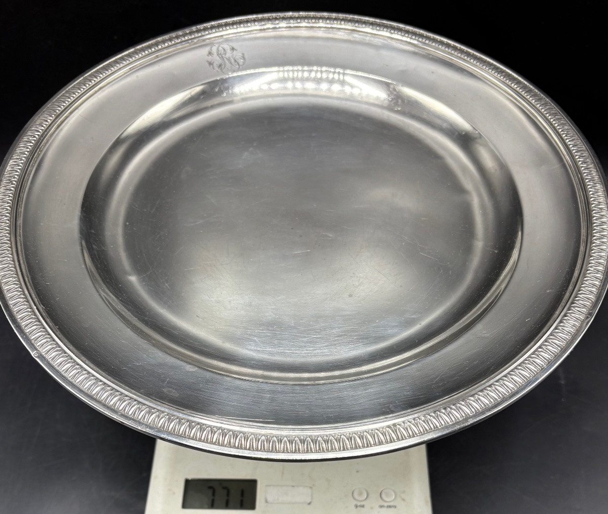 Solid Silver Round Dish From Boulenger, 1890s-photo-7