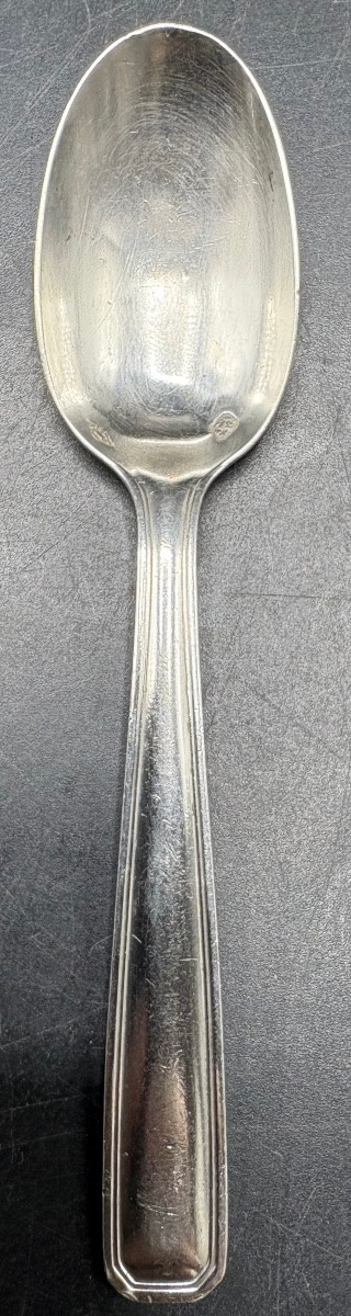 Six 1930s Solid Silver Moka Spoons By Roussel Fils And Cie-photo-4