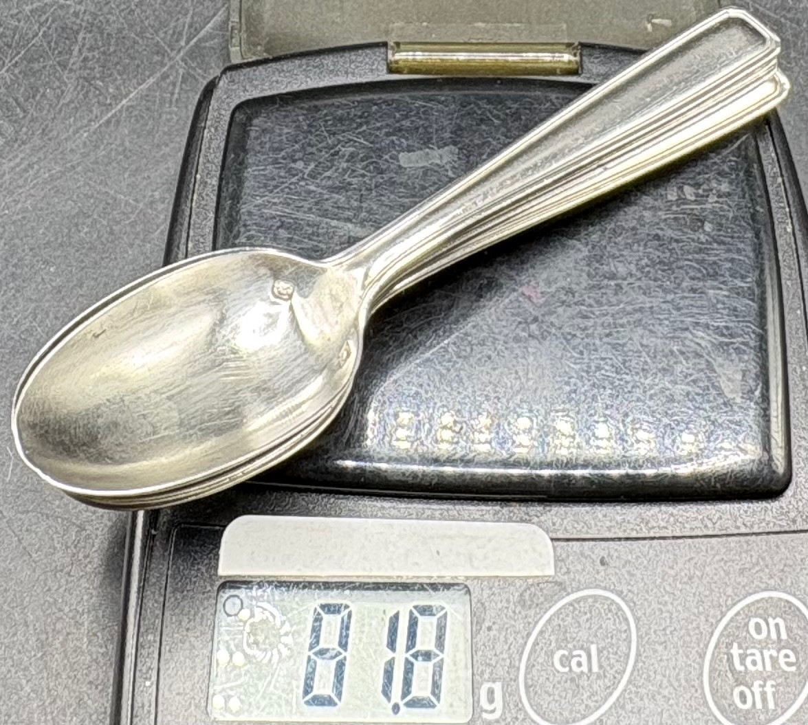 Six 1930s Solid Silver Moka Spoons By Roussel Fils And Cie-photo-4