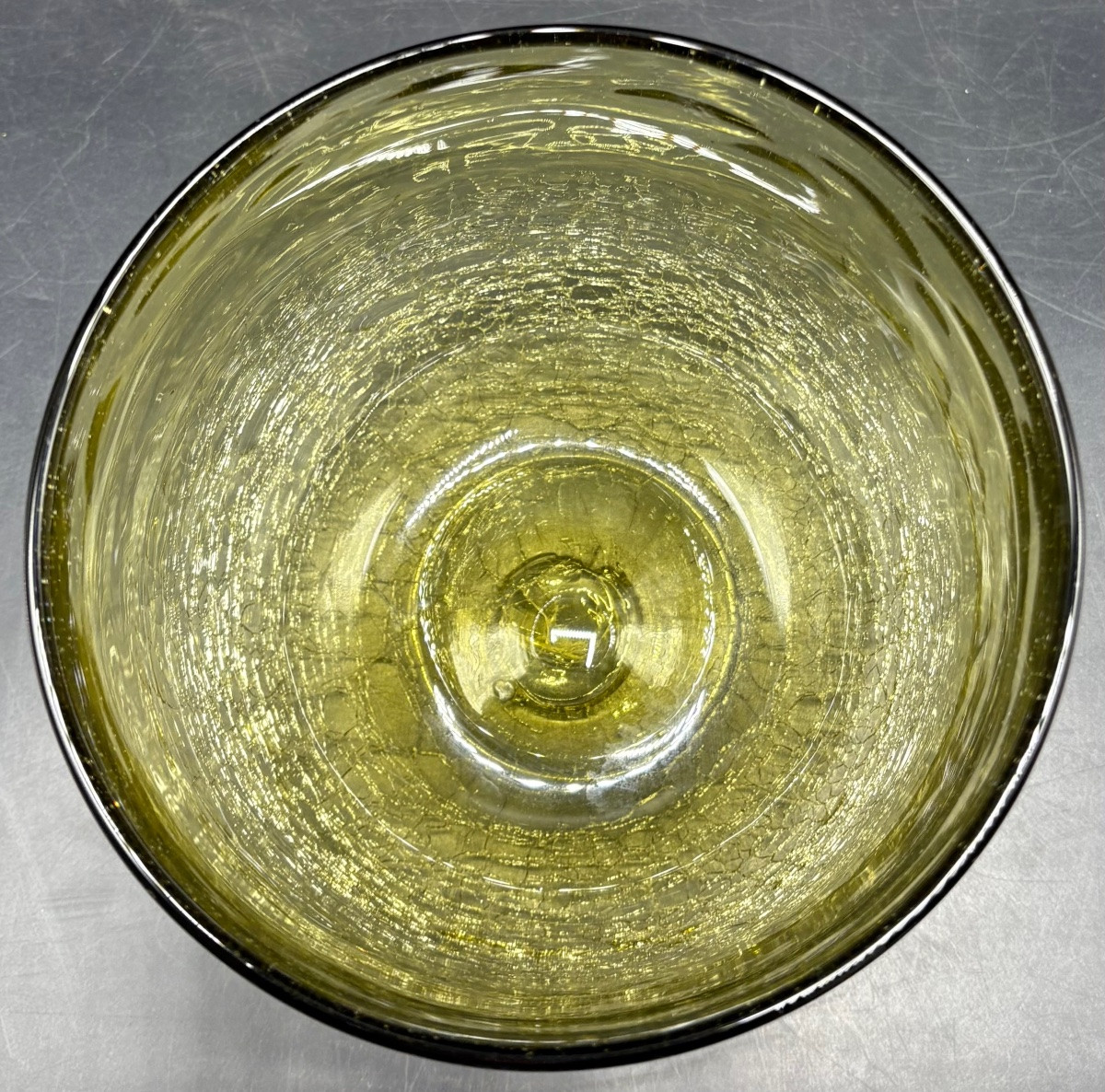 VASE EN VERRE CRAQUELÉ DES ANNÉES 1970 SCANDINAVE -photo-2