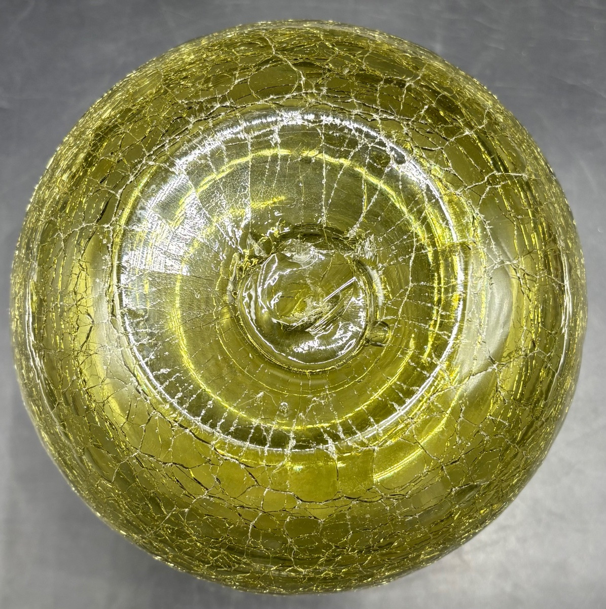 VASE EN VERRE CRAQUELÉ DES ANNÉES 1970 SCANDINAVE -photo-3
