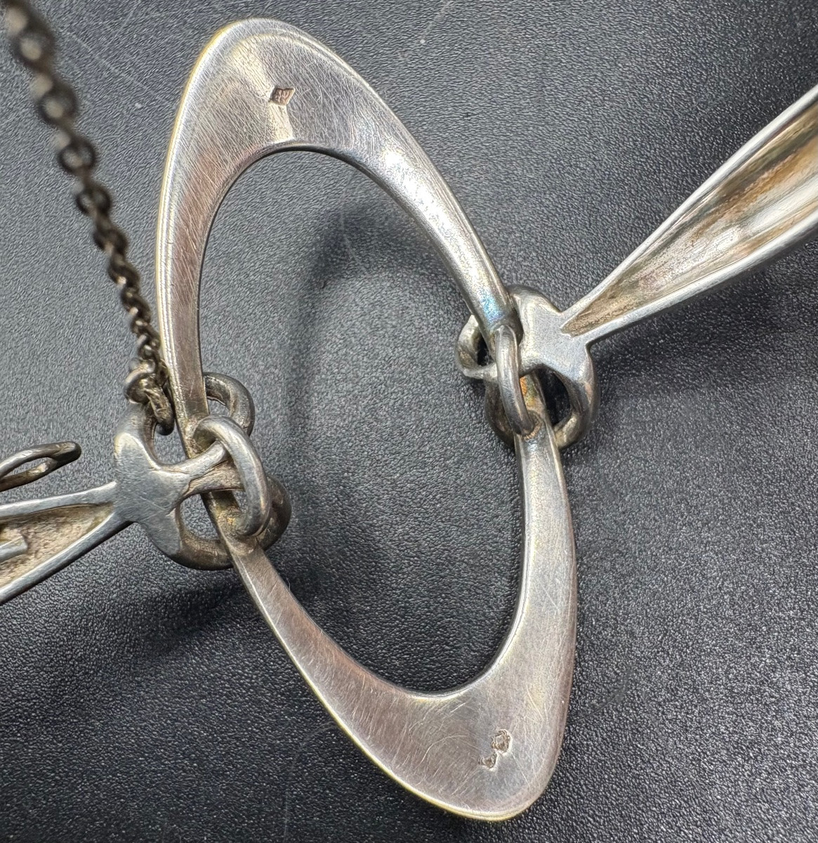 BRACELET EN ARGENT MASSIF DES ANNÉES 1960 FRANÇAIS -photo-4