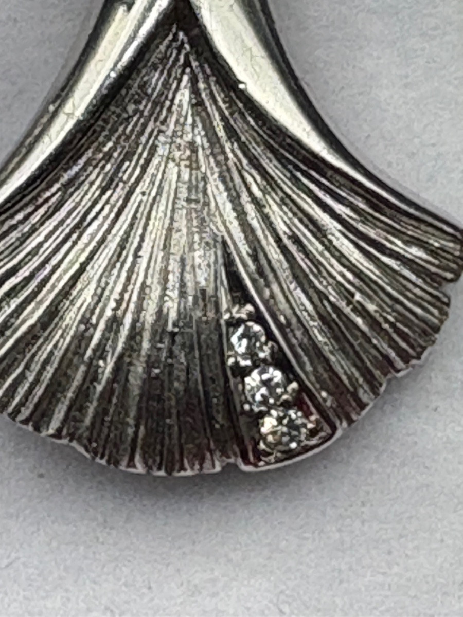 BOUCLES D’OREILLE EN ARGENT MASSIF ET OXYDES DE ZIRCONIUM DES ANNÉES 1980 PAR NINA RICCI-photo-2