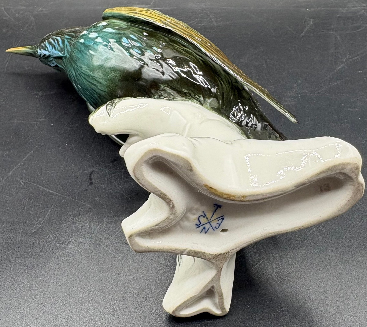 SUJET OISEAU EN PORCELAINE ÉMAILLÉE DES ANNÉES 1920 PAR KARL ENS-photo-4