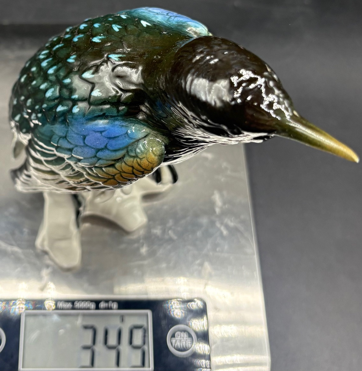 SUJET OISEAU EN PORCELAINE ÉMAILLÉE DES ANNÉES 1920 PAR KARL ENS-photo-8