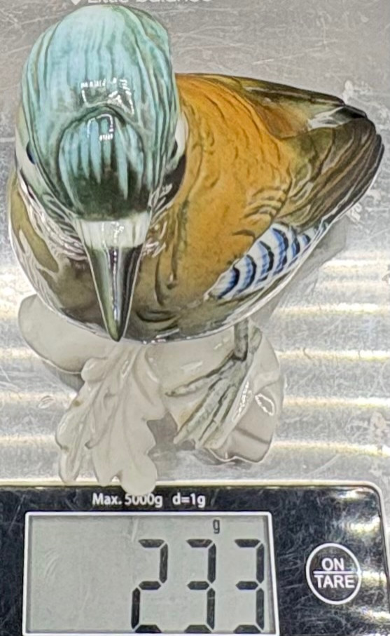 SUJET OISEAU EN PORCELAINE ÉMAILLÉE DES ANNÉES 1920 PAR KARL ENS-photo-8