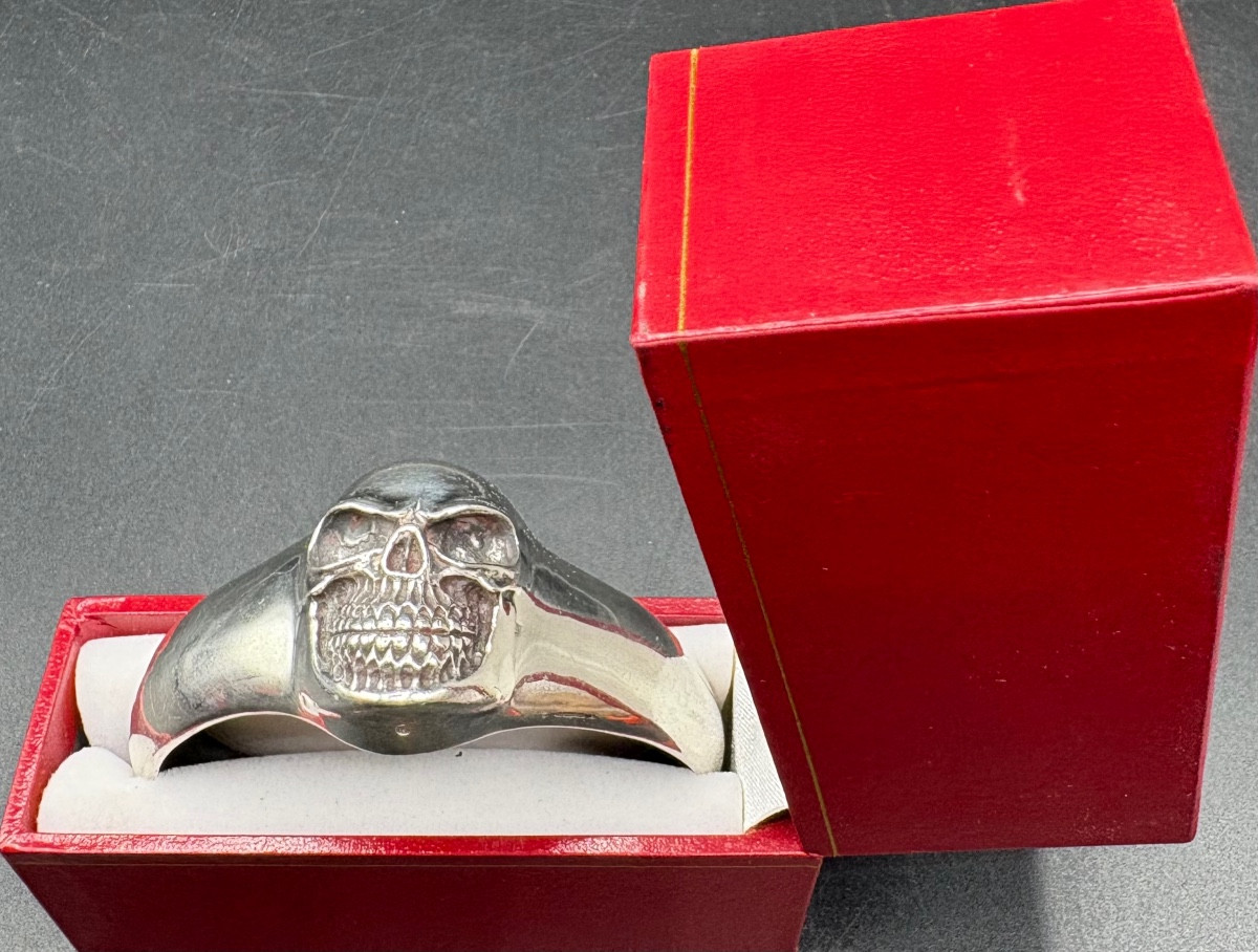 BRACELET JONC 3/4 OUVRANT EN ARGENT MASSIF DES ANNÉES 1980 SIGNÉ “M “