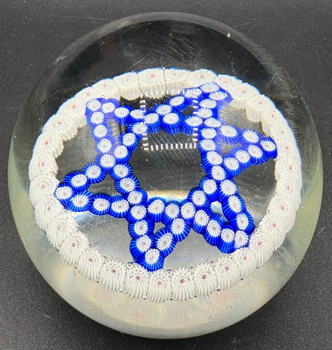 Paperweight Crystal Ball With Millefiori 1970s Murano-photo-3